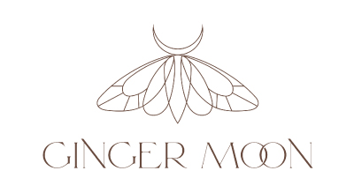 Ginger Moon Restaurant logo showing a butterfly and the words Ginger moon