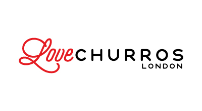 This is the logo for "Love Churros London in red color