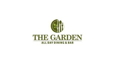 the image shows name brand Garden in green ,and the background is white