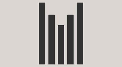 the image shows five black columns with a gray background