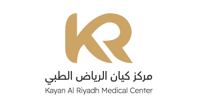 الصورة عبارة عن شعار مركز كيان الرياض الطبي مكتوبة باللون الاسود  مع خلفيه بيضاء