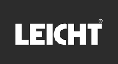 the logo has the store nameLeicht written in white color with  a black background