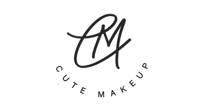 the image shows the brand name "Cute Make Up  " in black colors with a white background 