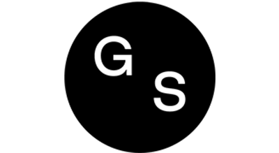 The image shows a logo with the name "C S " written in white letters.The background is black